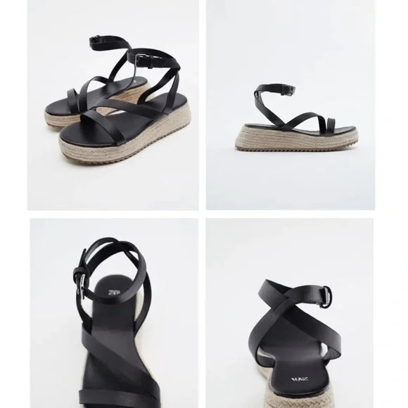 Zara Shoes - Zara Stappy Wedge platform sandals